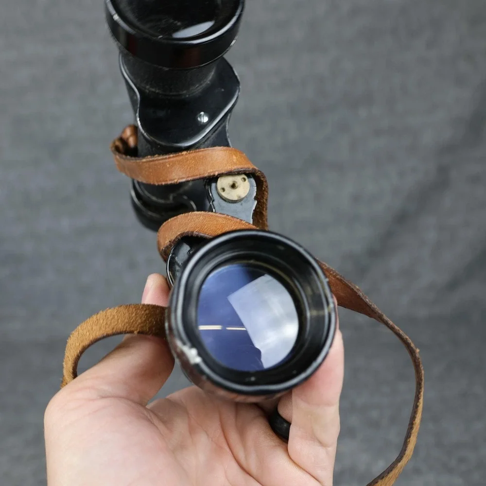 Vintage Orient 7x35 Binoculars Central Focusing Coated Lens Black Tokyo Japan
